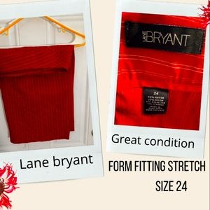 Lane Bryant red stretch skirt